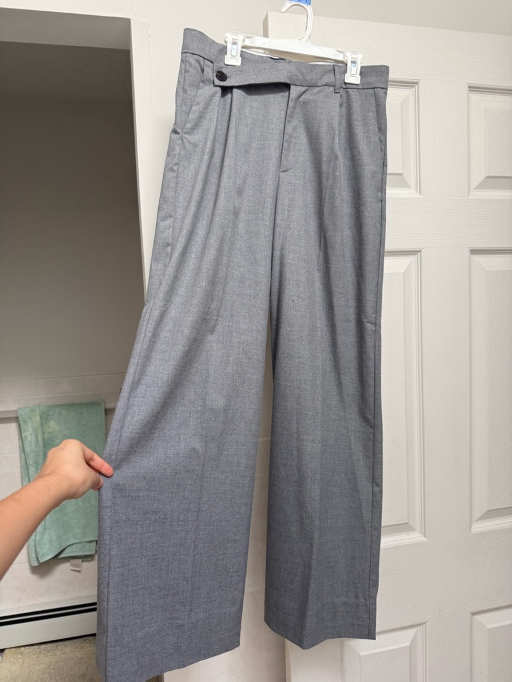 Zara Gray Wide Leg Trouser
